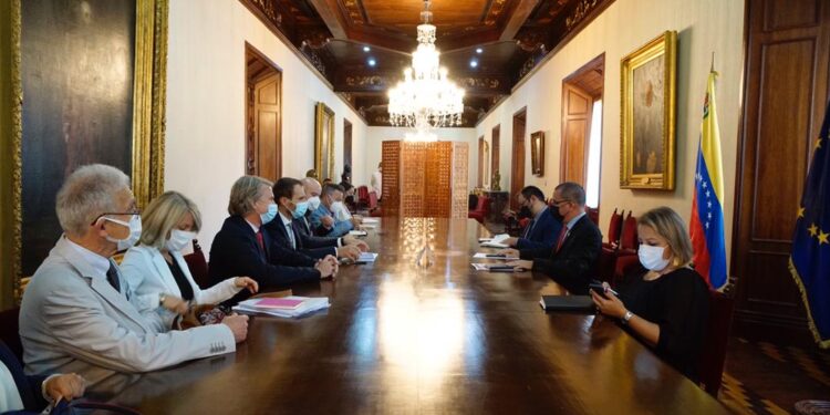 Jorge Arreaza y UE. Foto @CancilleriaVE