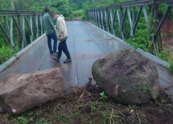 Puente de guerra ubicado en el sector Torbes. Táchira. Foto UNT Táchira