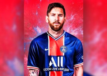 El hermano del Emir de Qatar compartió un montaje de Lionel Messi con la camiseta del PSG (Twitter @khm_althani)