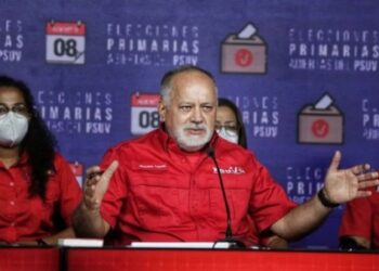 Diosdado Cabello. Foto Con el mazo 2