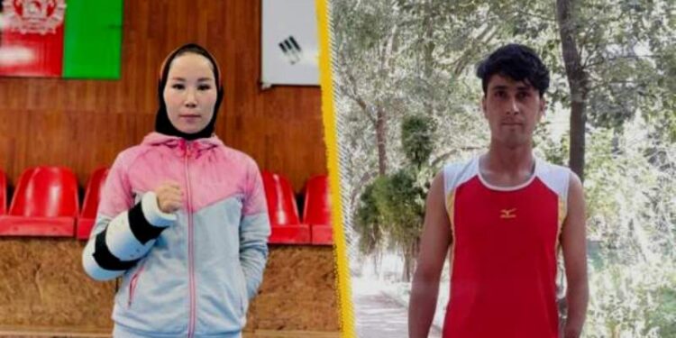 taekwondista Zakia Khudadadi y el atleta Hossain Rasouli. Foto BBC Mundo