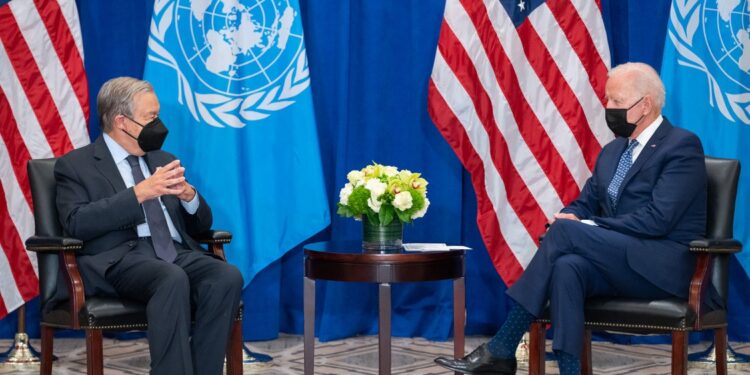 António Guteres y Joe Biden. Foto @POTUS