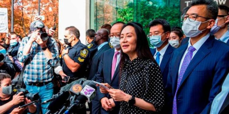 La directora de Huawei Meng Wanzhou. Foto de archivo.