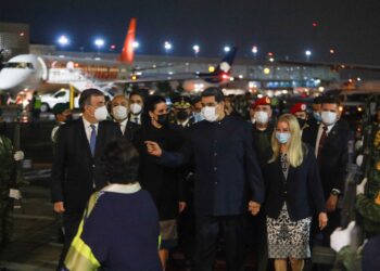 Nicolás Maduro en México. Foto Cancillería México.