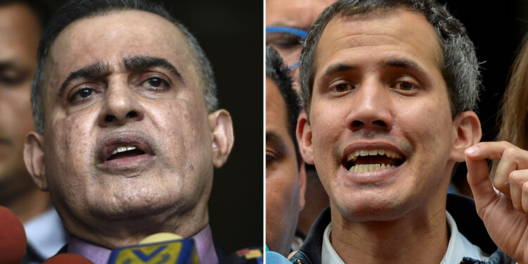 Tarek William Saab y Juan Guaidó. Foto agencias.