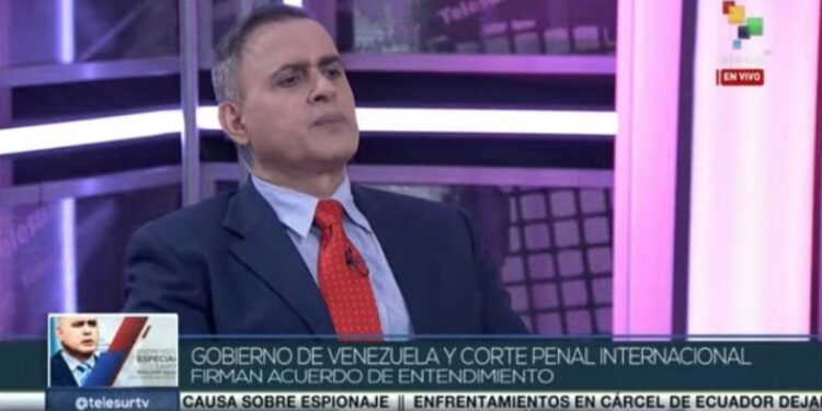 El fiscal del régimen de Nicolás Maduro. Tarek William Saab. Foto captura de video.