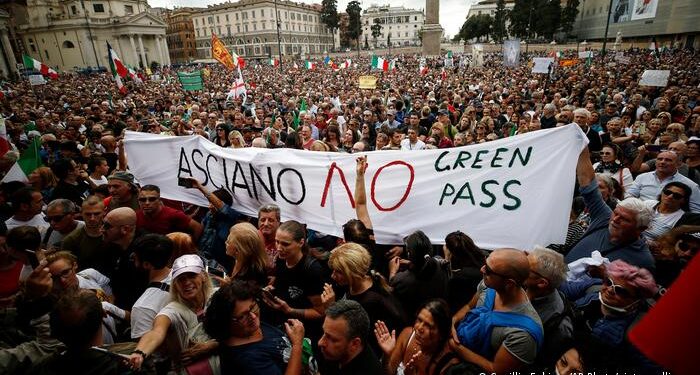 Antivacunas Italia. Foto de archivo.