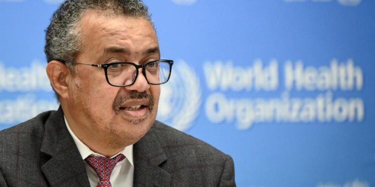 El director general de la OMS Tedros Adhanom Ghebreyesus, en una imagen de archvio. EFE/EPA/FABRICE COFFRINI