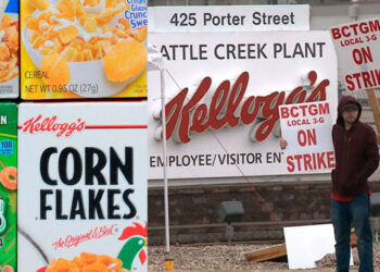 Kellogg, más de 1.000 empleados en huelga. Foto agencias.