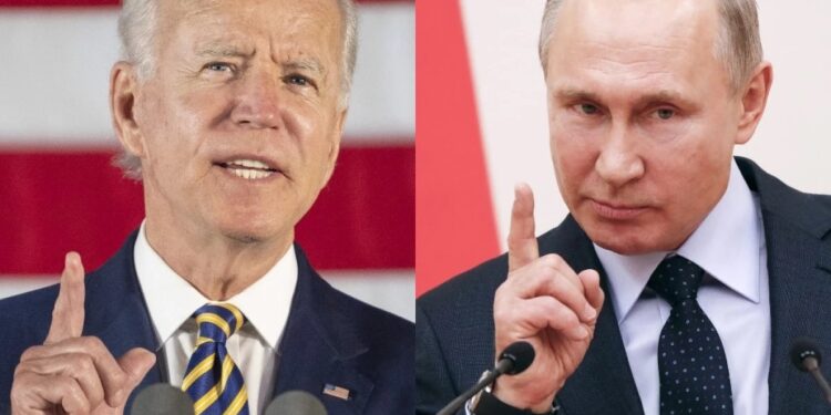 Los presidentes de EEUU, Joe Biden y Rusia, Vladímir Putin. Foto de archivo.