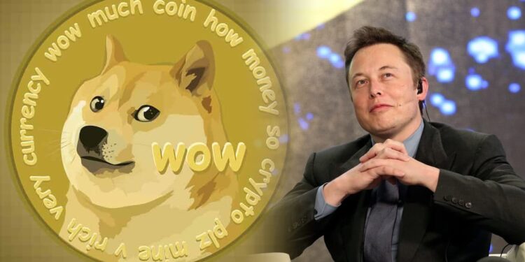 Criptomoneda dogecoin. Elon Musk. Foto de archivo.