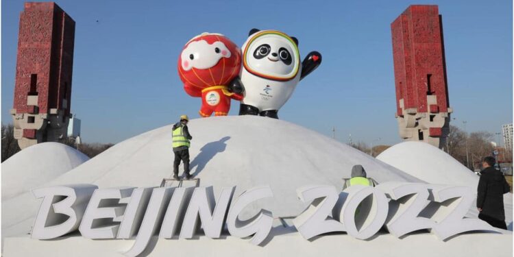Juegos Olímpicos de Invierno China. 2022. Foto de archivo.