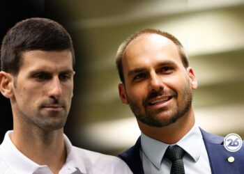 Novak Djokovic & Eduardo Bolsonaro. Foto de archivo.