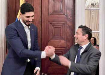 Carlos Vecchio y el exjugador de la NBA, Enes Kanter. Foto @carlosvecchio