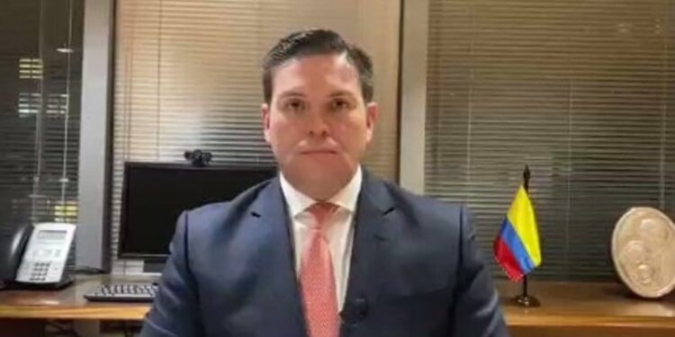 El embajador de Colombia en Estados Unidos, Juan Carlos Pinzón. Foto captura de video.