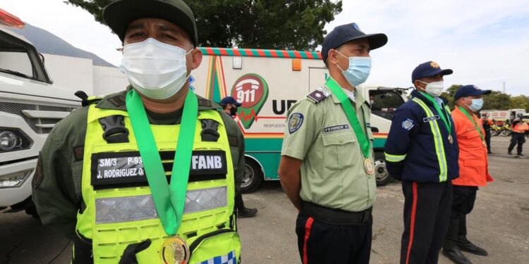 Funcionarios desplegados. SS. Foto Prensa Nicolás Maduro.