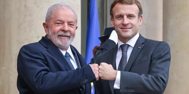Lula y Macron. Foto de archivo.