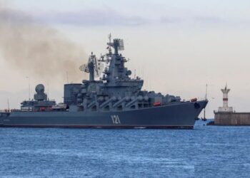 Rusia, buque Moskv. Foto Infobae