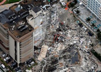 Edificio derrumbado, Miami. Foto agencias.