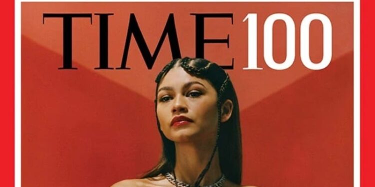 TIME 100, Zendaya. Foto captura.