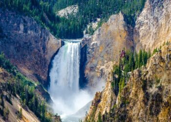 El Parque de Yellowstone. Foto de archivo.