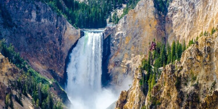 El Parque de Yellowstone. Foto de archivo.