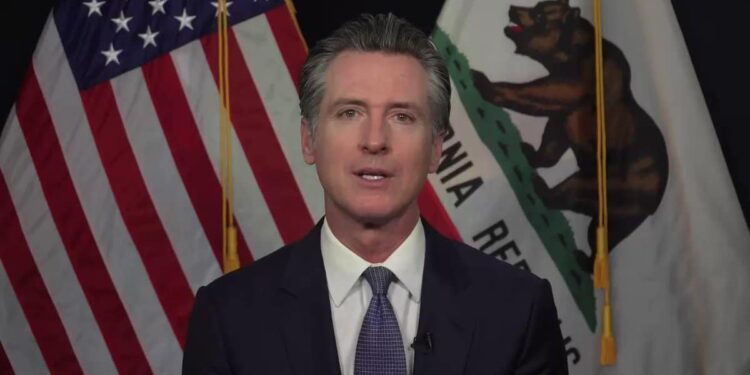 Gavin Newsom, gobernador de California. Foto de archivo.