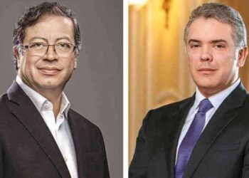 Gustavo Petro e Iván Duque. Foto collage.