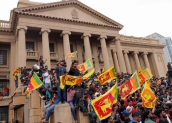 Protestas en Sri Lanka. Foto agencias.