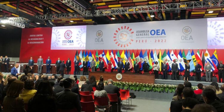 52° Asamblea General de la OEA 2022 en Lima. Foto Twitter