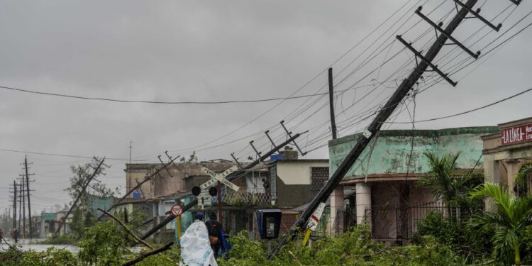 Cuba, paso del huracán Ian. Foto agencias.