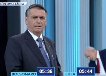 Debate. Jair Bolsonaro. Foto captura.