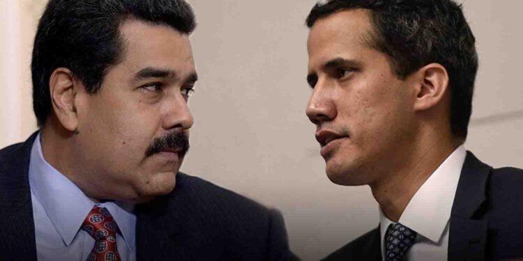 Nicolás Maduro. Juan Guaidó. Foto collage.