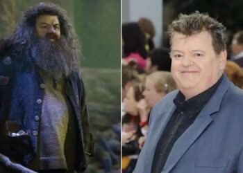 Robbie Coltrane, 'Hagrid'. Foto collage.