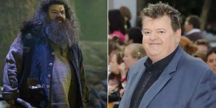 Robbie Coltrane, 'Hagrid'. Foto collage.