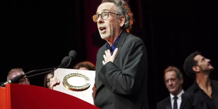 Tim Burton en el Festival Lumière de Lyon. Foto agencias.