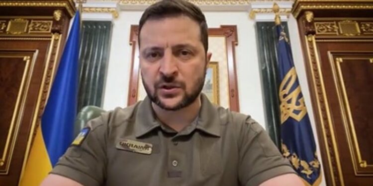 El presidente de Ucrania, Volodymyr Zelensky. Foto captura de video.