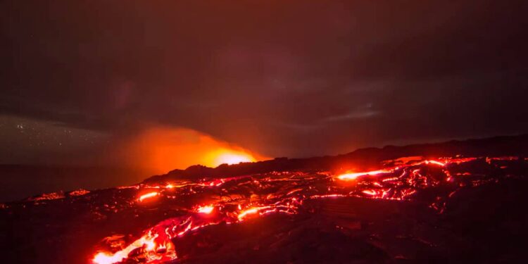La erupción del Mauna Loa. Foto captura.