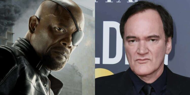 Samuel L. Jackson (Nick Fury) y el director Quentin Tarantino. Foto collage.