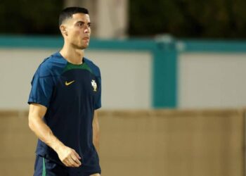 Cristiano Ronaldo entrenó junto a su hijo en las instalaciones de la Ciudad Deportiva del Real Madrid en Valdebebas.