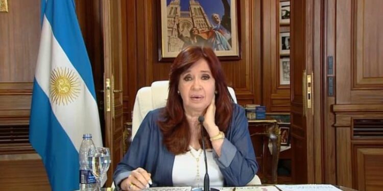 Cristina Kirchner. Foto captura de video.