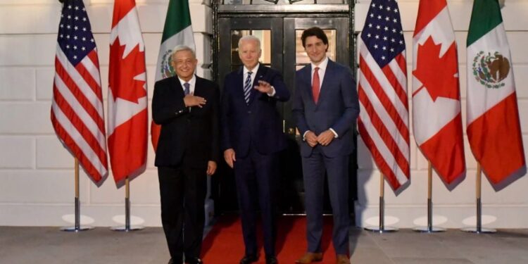 AMLO, Joe Biden y Justin Trudeau. México. Foto agencias.