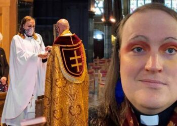 Bingo Allison, el primer sacerdote no binario. Foto collage.