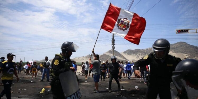 Las protestas en Perú. Foto de archivo.