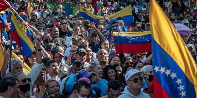 Venezuela, manifestación. Foto Prensa Primero Justicia