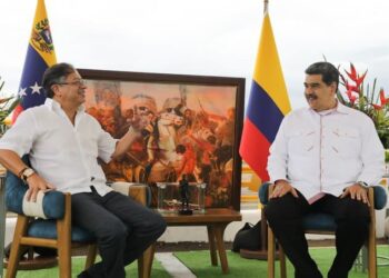 Gustavo Petro y Nicolás Maduro. Foto @PresidencialVen