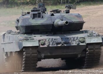 Tanques Leopard. Foto de archivo.