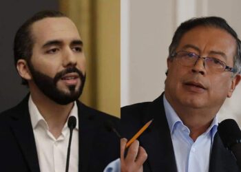 El presidente de El Salvador, Nayib Bukele, y el presidente de Colombia Gustavo Petro. Foto collage.