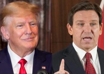 Donald Trump & Ron DeSantis. Foto de archivo.