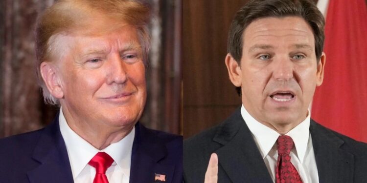 Donald Trump & Ron DeSantis. Foto de archivo.